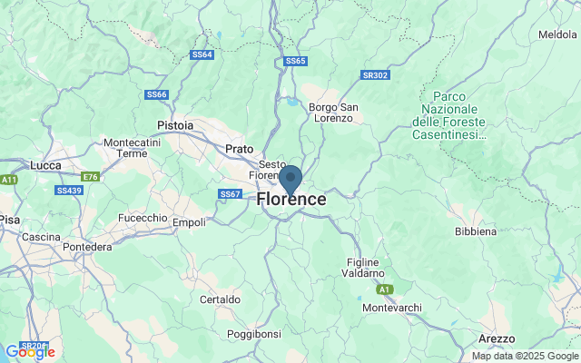 Kaart met locatie Palazzo Vecchio